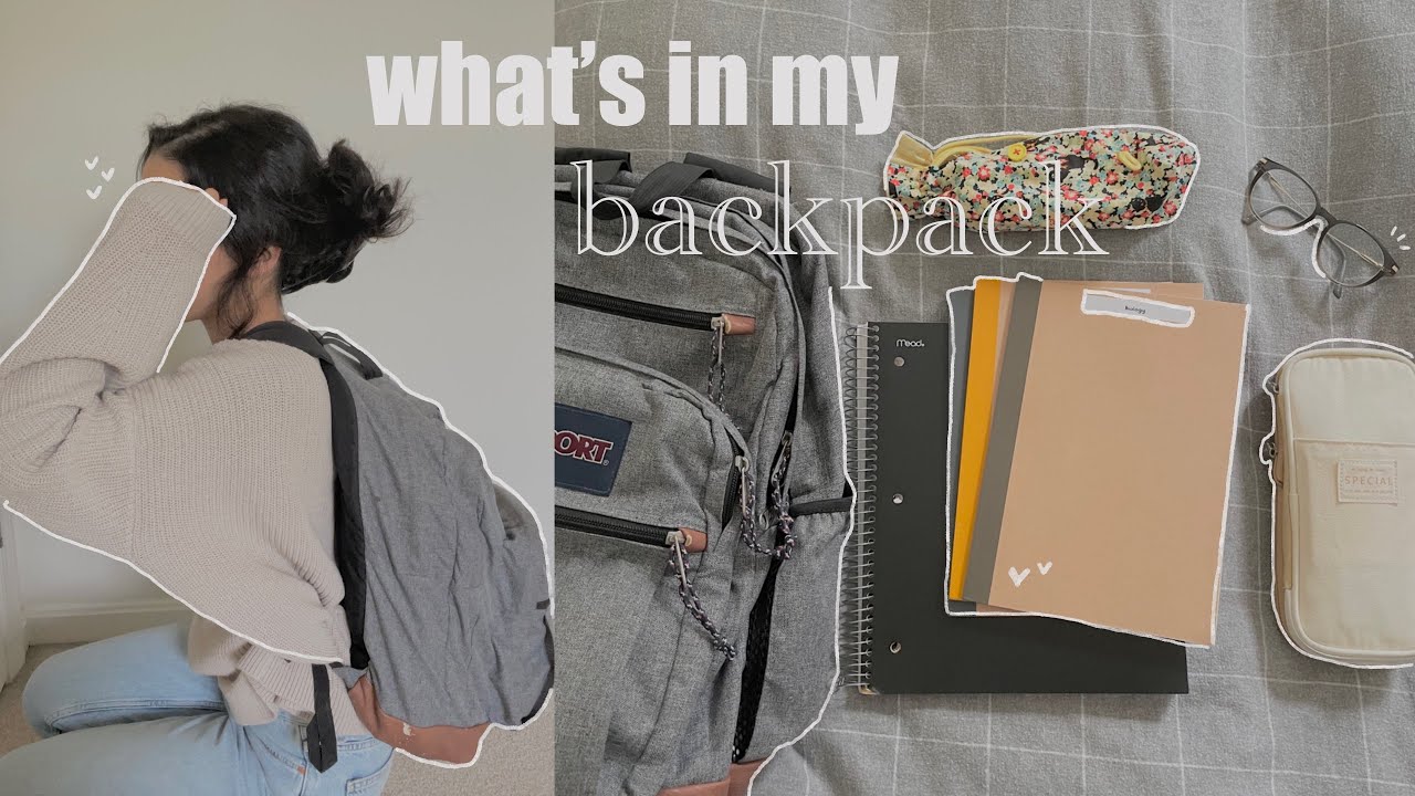 what’s in my backpack | high school edition | minimal and aesthetic