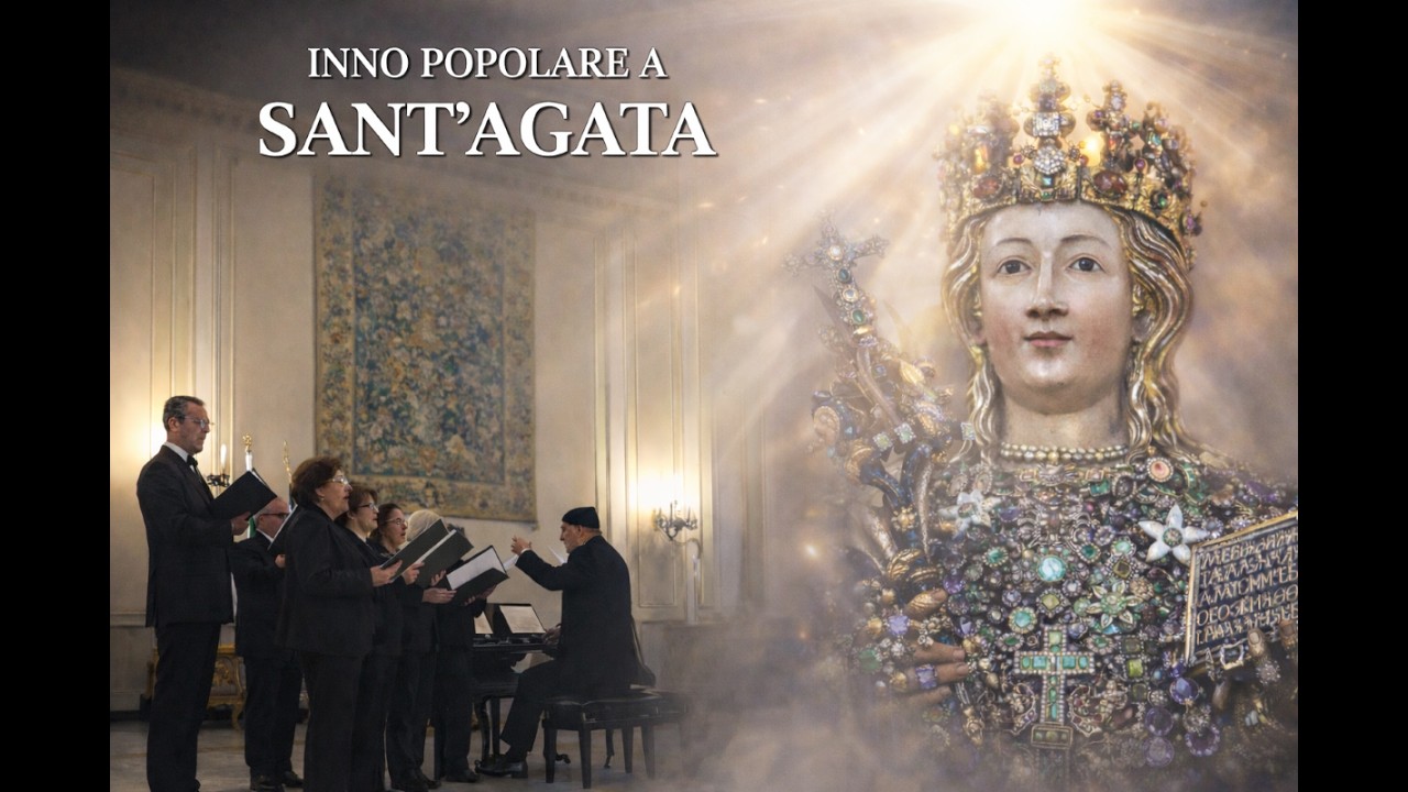 Inno Popolare a Sant'Agata LYRICS | Palazzo degli Elefanti | Canti religiosi | 4K