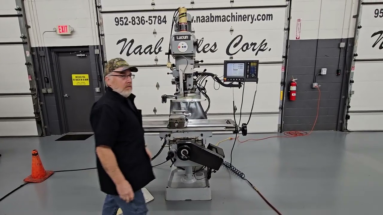 Lagun FTV-2 CNC Vertical Knee Mill with Acu-Rite Millpower 2 2-Axis CNC Control, Power Draw Bar