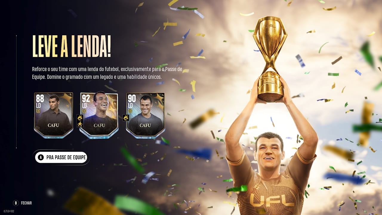 #ufl   - NOVA LENDA - CAFU - TOP 3 GLOBAL + SHOWDOWN 🔥