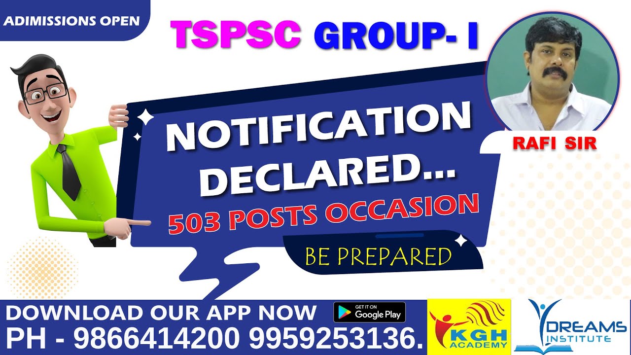 Tspsc..Group 1 Notification declared...503 posts occasion