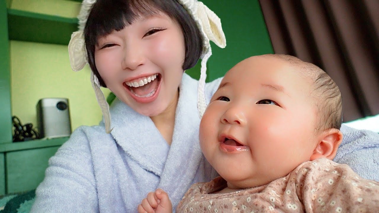 姪っ子(0)とおそろコーデで激かわ羊になるメェ〜🐏💗❤️