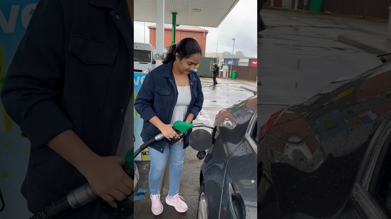 UK lo Petrol Bunk 😎 #petrolbunk #london #uk #telugu #funny #angloandhraammai #india #djtillu