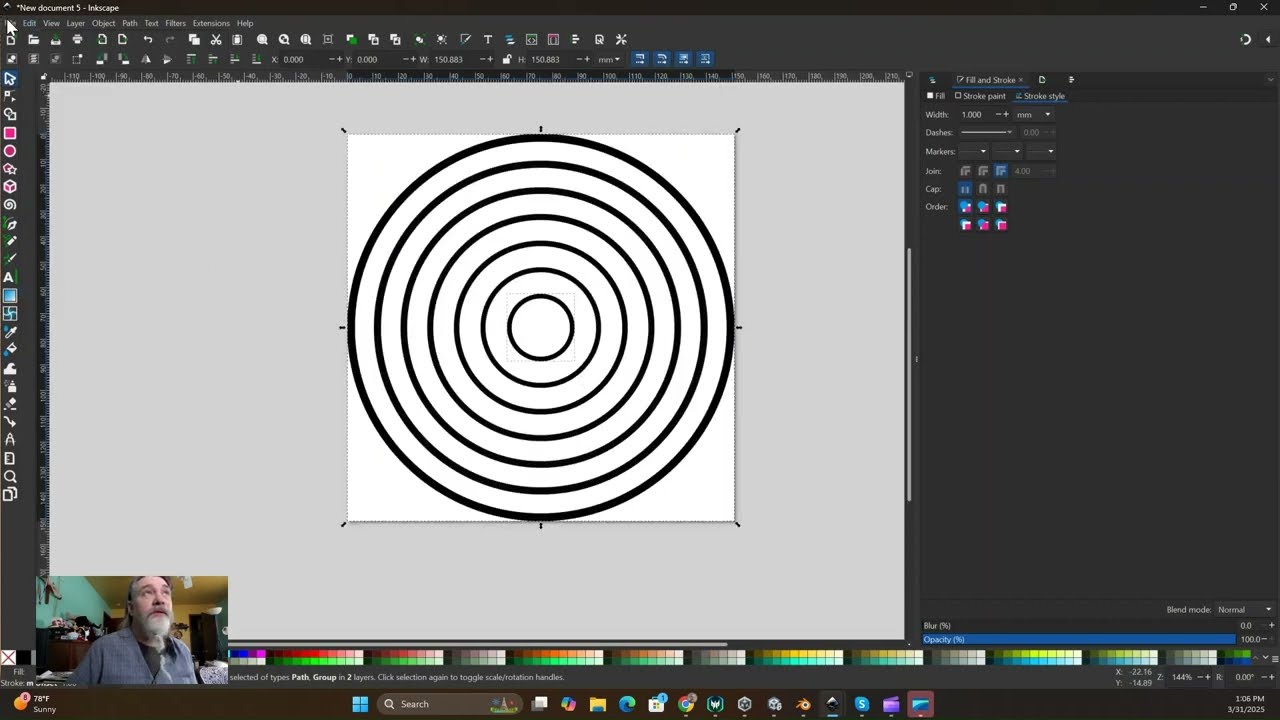 Inkscape: Making Concentric Circles