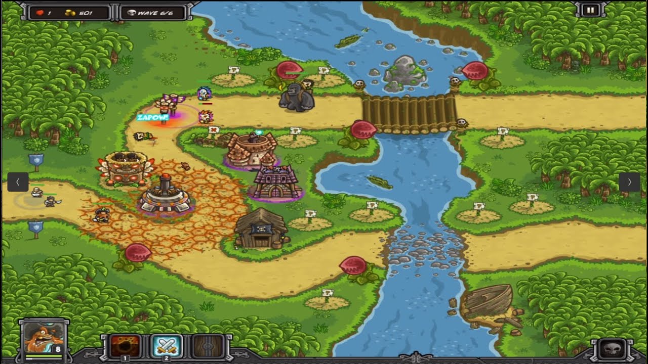 Kingdom Rush Frontiers - Snapvine Bridge Veteran Heroic