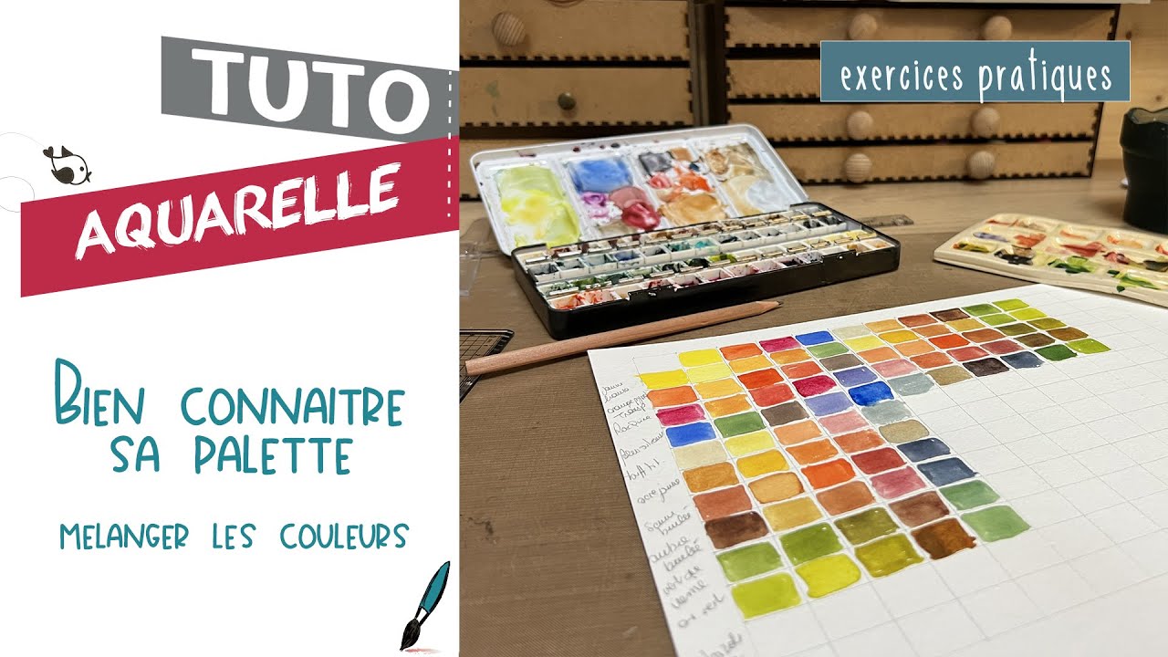 tuto bien connaitre sa palette d'aquarelle