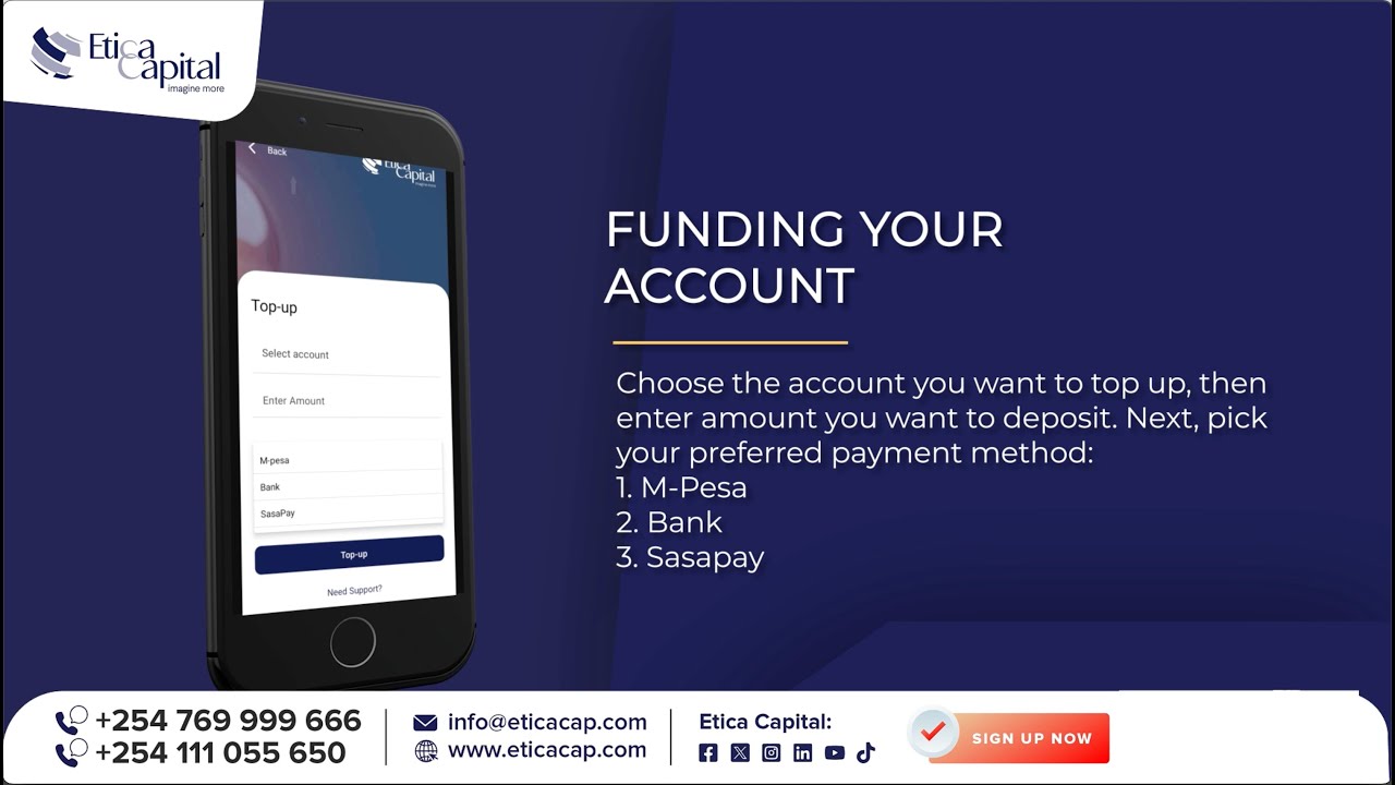 Ease of depositing funds to Etica.