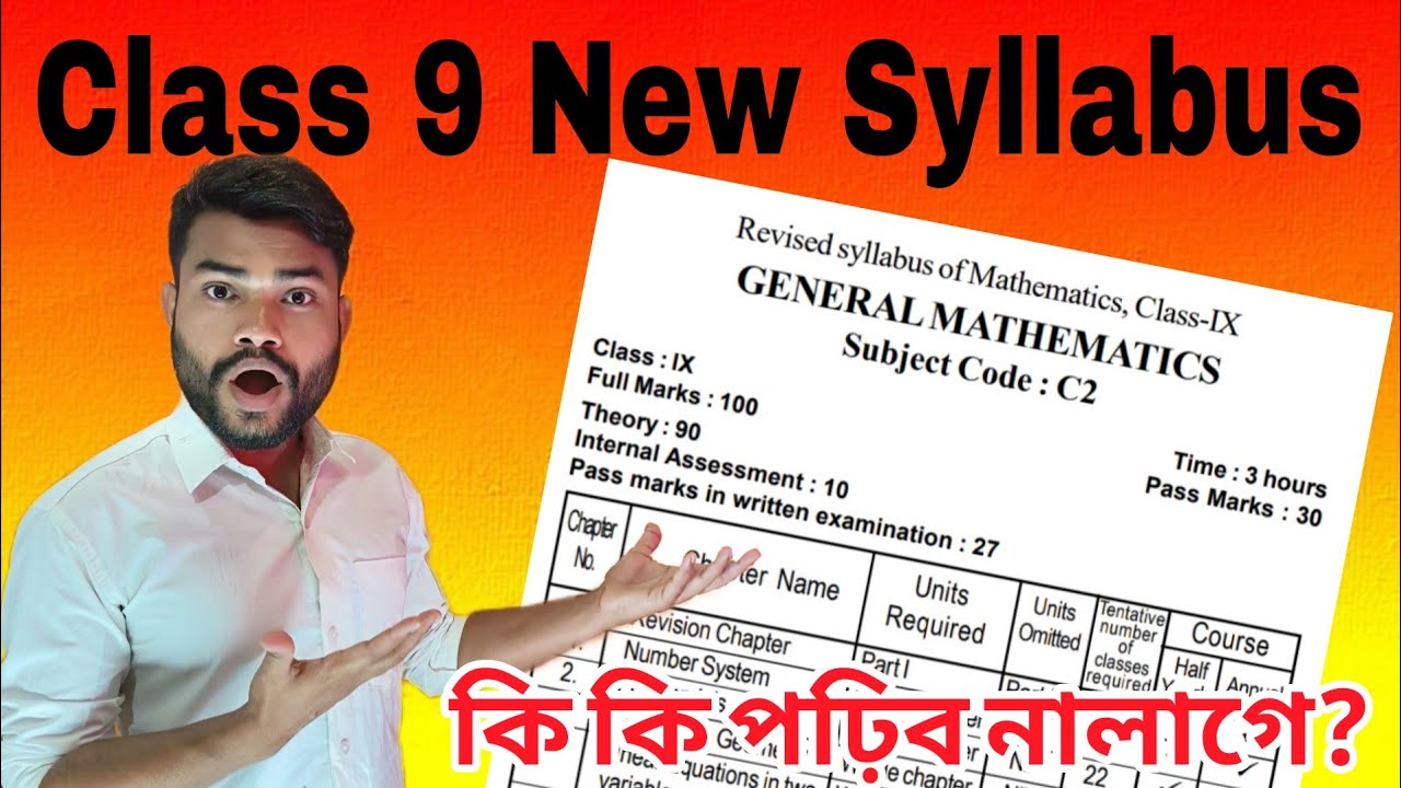 Class 9 New Syllabus | General Mathematics Assam Board | কি কি নতুন চেঞ্জ আহিছে?