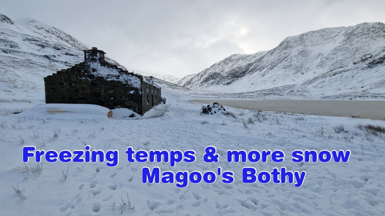 Freezing temps and more snow at Magoo's Bothy