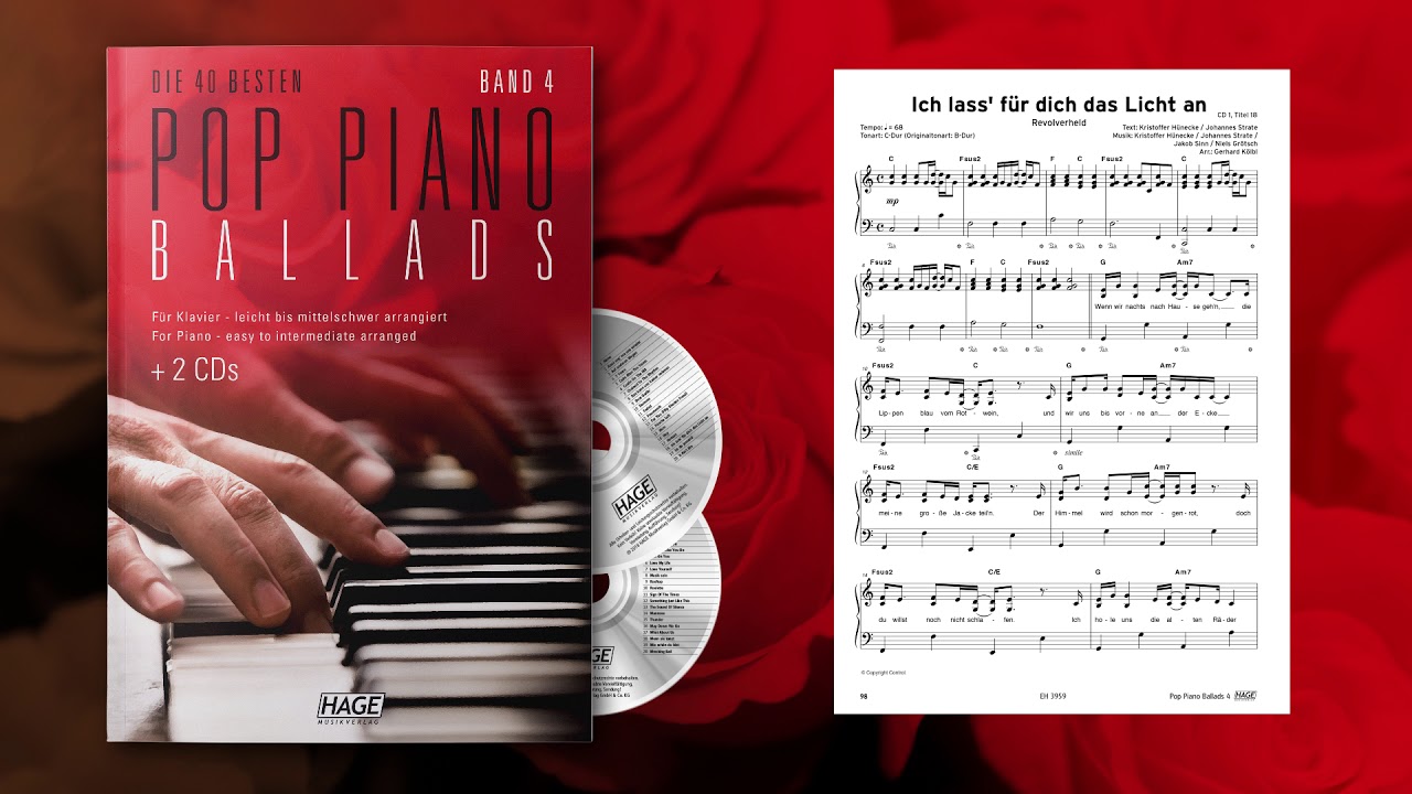Pop Piano Ballads 4 (mit 2 CDs) - Piano Demos