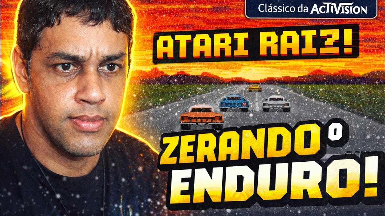 Jogando enduro do atari