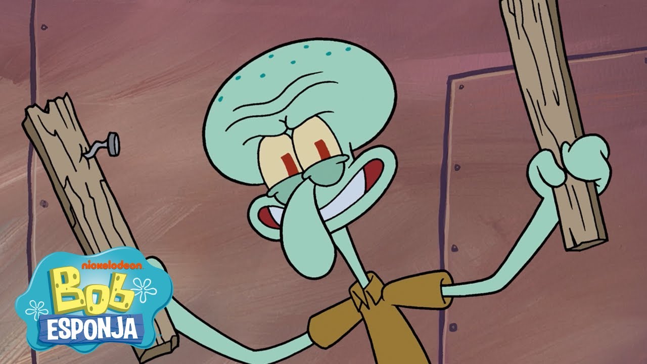 Bob Esponja Ensina KARATÊ ao Lula Molusco🥋 | Bob Esponja em Português