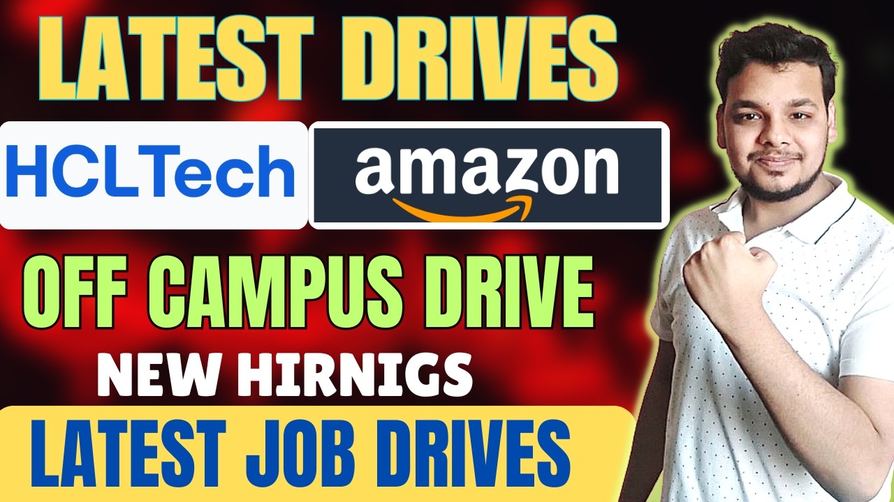 Amazon SDE , Concentrix , HclTech | Off Campus Job Drive | 2025, 2024 Batch Hiring | Fresher Jobs