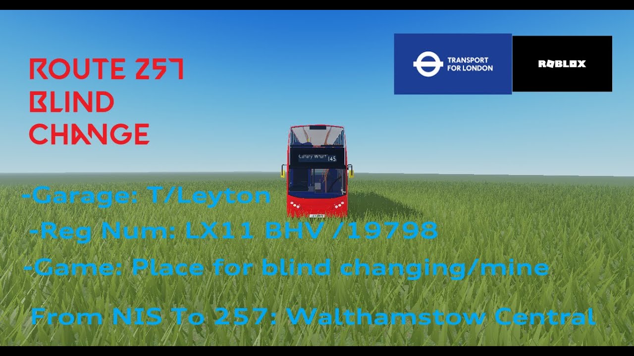 Roblox Bus blind change. NIS-257. Visit my game in desc