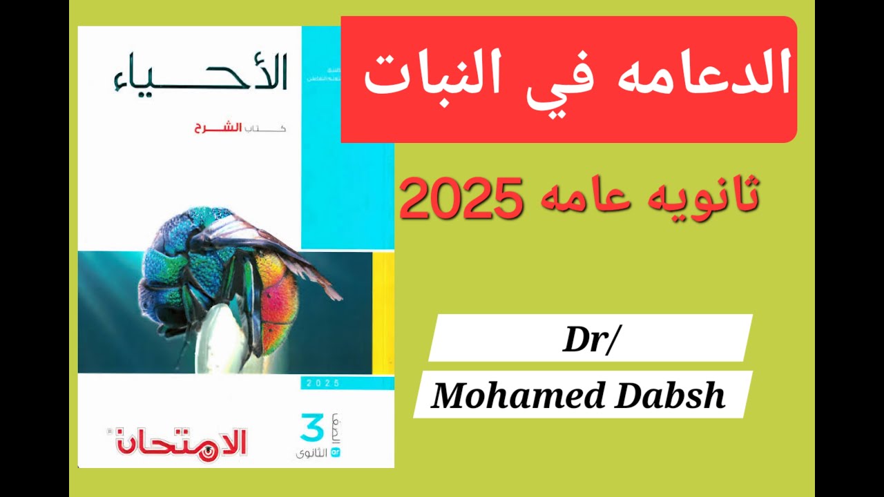 حل اسئله الدعامه في النبات احياء ثالثه ثانوي كتاب الامتحان 2025#احياء_ثالثة_ثانوى#الدعامة_والحركة