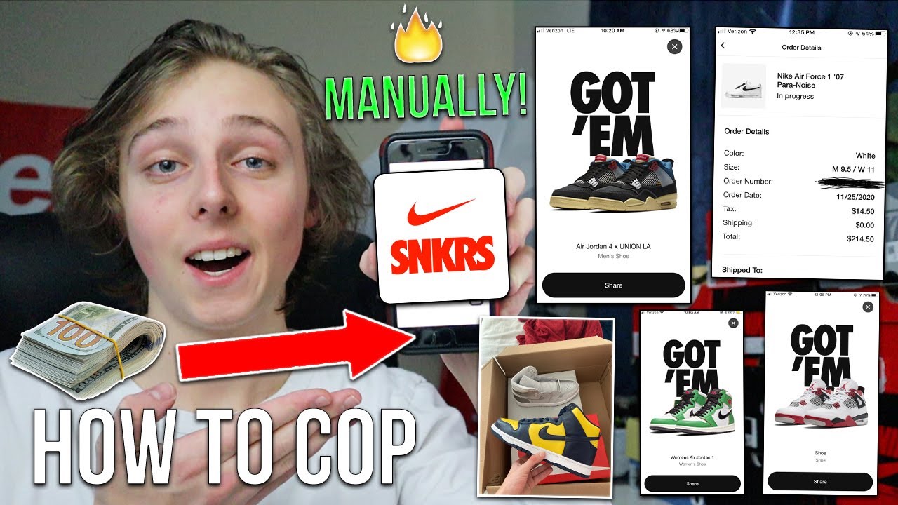 HOW TO COP Using Nike SNKRS APP MANUALLY! *Best NEW Method* (2020/2021)