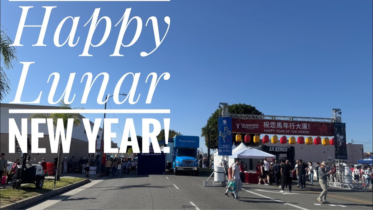 🔴 IRL in LA - Winter in LA (88F/31C) - Lunar New Year Festival