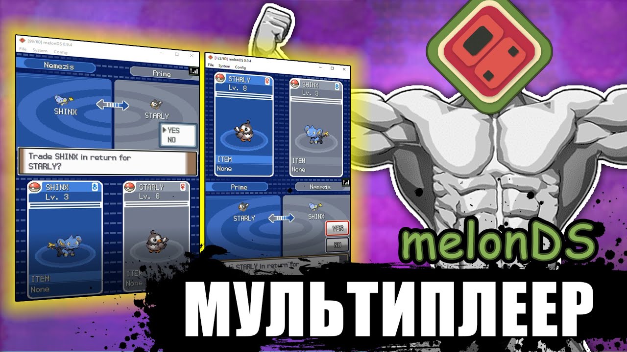 Мультиплеер с помощью эмулятора MelonDS!!!
