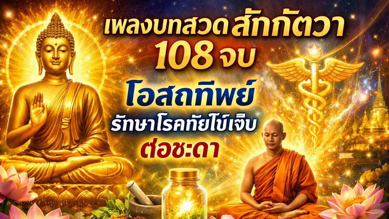 บทสวดต่ออายุ 108 จบ (สักกัตวา) หายป่วย หายเจ็บ ขจัดทุกข์ ภัย โรค #สวดมนต์