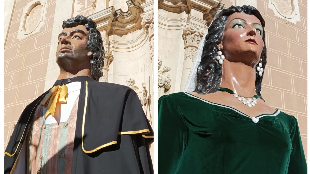Gegants de Les Borges del Camp a la Processó de Sant Antoni