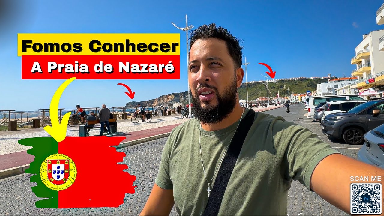 Fomos Conhecer a Praia de Nazaré em Portugal 🇵🇹
