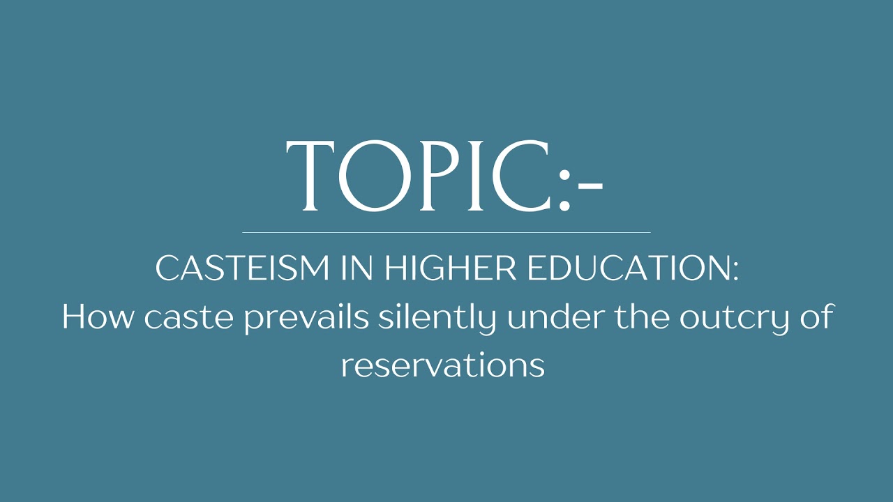 Casteism in higher education