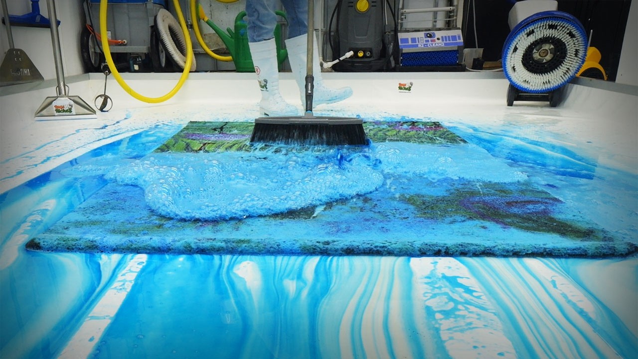 This Rug Looked GONE FOREVER… Watch the FLAMINGOS Emerge 🦩 Satisfying ASMR Carpet Cleaning.