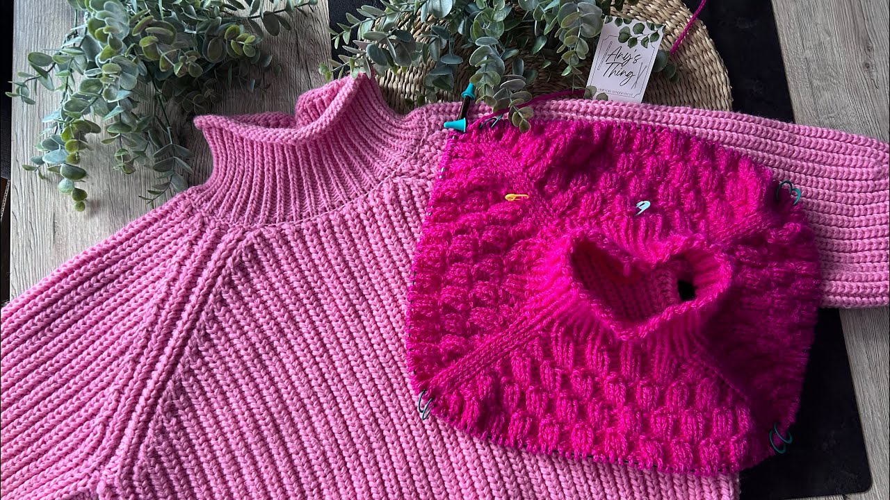 Raglan Pullover Stricken / Teil 1 - Kragen und Raglan Zunahmen