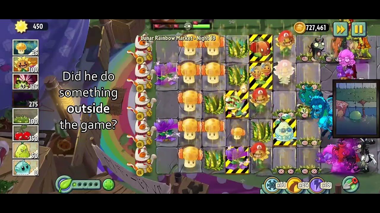 PvZ2 Reflourished - Lunar Rainbow Market - Night 18