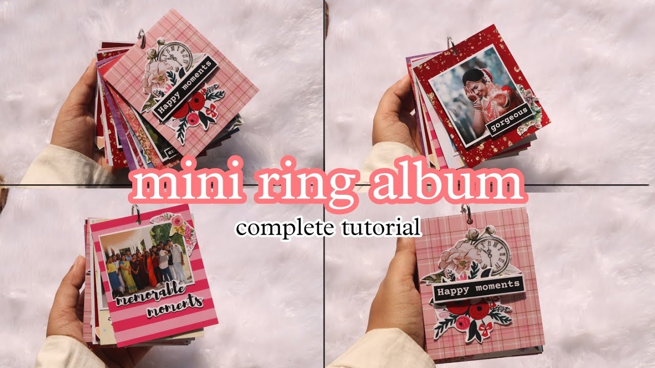 mini ring album tutorial | mini scrapbook tutorial for beginners | ring album | art gossips