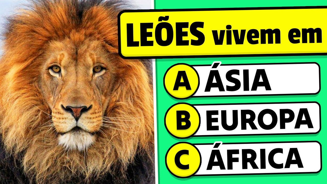 O quanto Você Sabe Sobre os GRANDES FELINOS? 🦁🐯✅ Quiz de Conhecimentos Gerais sobre Animais