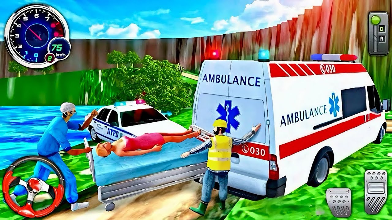 Ambulance City Rescue Simulator - 911 US Emergency Ambulance Driving 3D : Android Gameplay