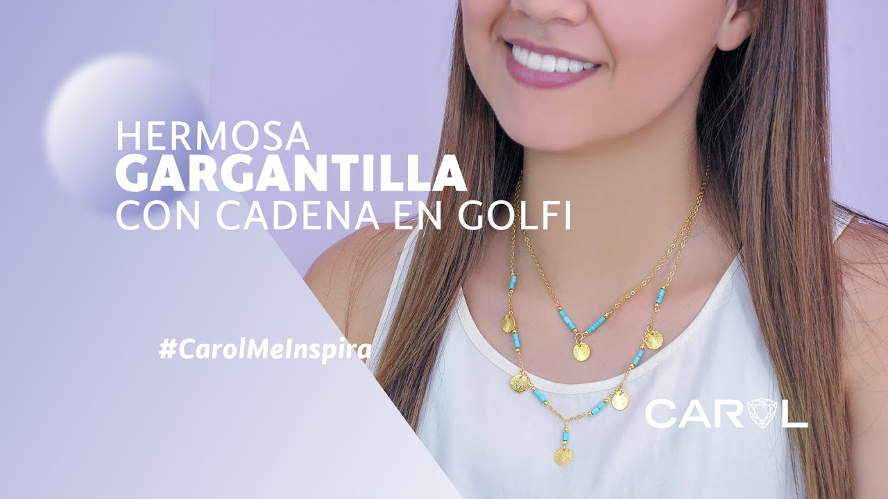 ✨¿CÓMO HACER UNA GARGANTILLA CON CADENA EN GOLFI?✨