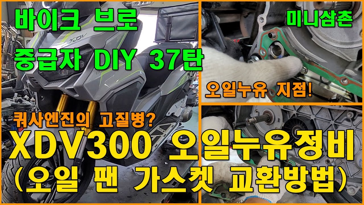 쿼사 300, 250 엔진 주입구 오일팬누유 확인과 해결방법 Quasar Engine Oil Pan Leak Check And How To Fix It [바이크브로 중급자 DIY]