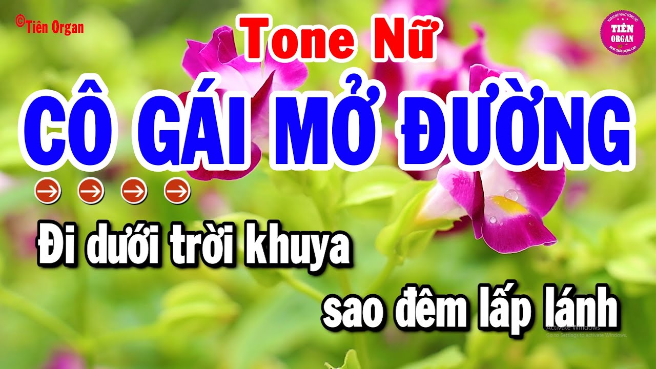 Cô Gái Mở Đường Karaoke Tone Nữ Nhạc Sống Cha Cha Cha Dễ Hát | Tiên Organ