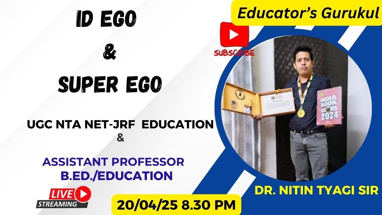 UGC NTA NET EDUCATION & UPHESC ASSISTANT PROFESSOR B.E.D./EDUCATION & PGT BY DR. NITIN TYAGI