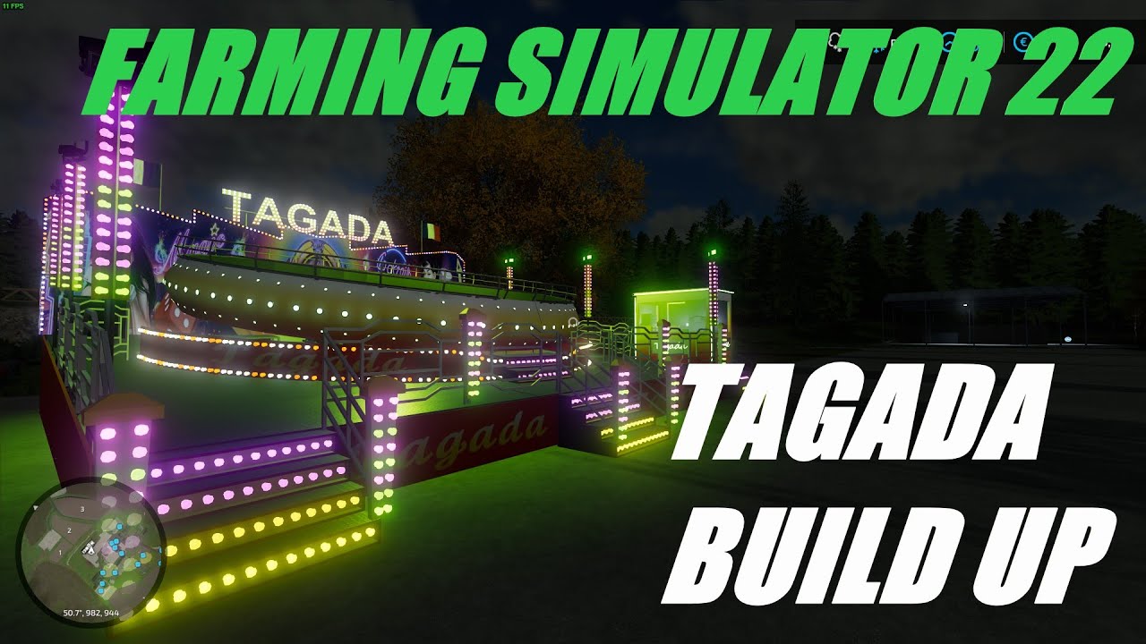 FARMING SIMULATOR 22 TAGADA FUNFAIR RIDE PULL ON BUILD UP AND OPERATE