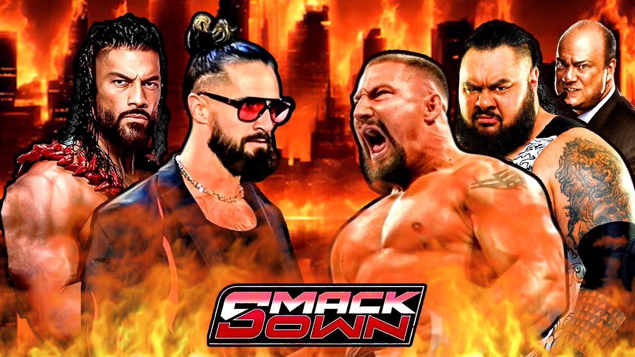WWE Seth Rollins & Roman Reigns vs Bronson Reed Bron Breakker with Paul Heyman - Full Match