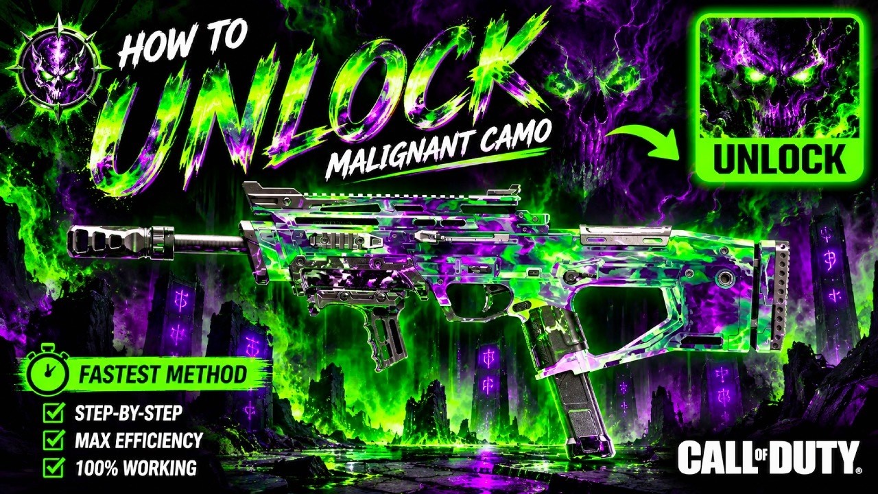 HOW TO UNLOCK MALIGNANT CAMO! | Camo Costume Party Halloween Event (BO7 Zombies)