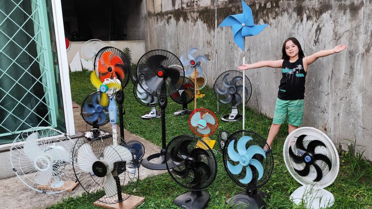 BRINCANDO COM VENTILADORES NO JARDIM.  PIETRO NATEL OFICIAL #jesus #fan #solaster #พัดลม #conforto