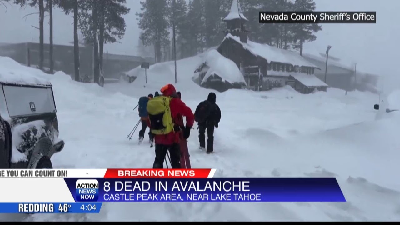 Deadly avalanche at Castle Peak near Lake Tahoe claims 8 lives