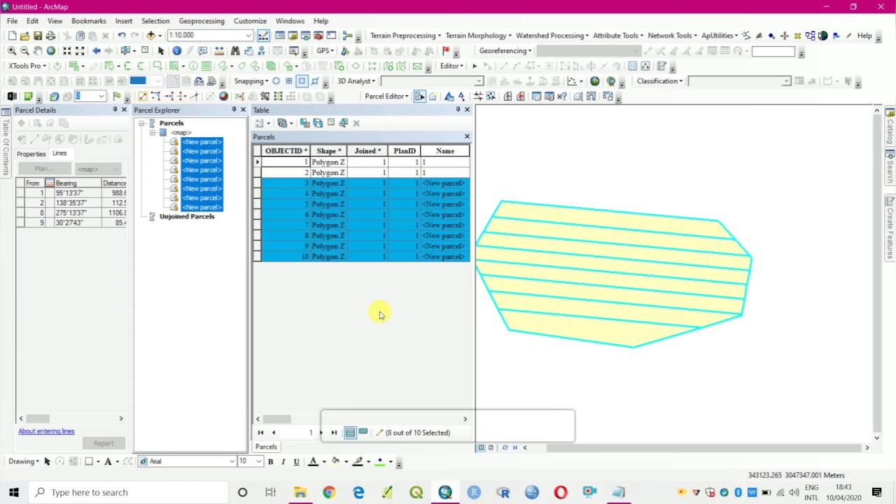 ArcGIS Tutorial 8 : Divide a polygon into equal parts using arcgis