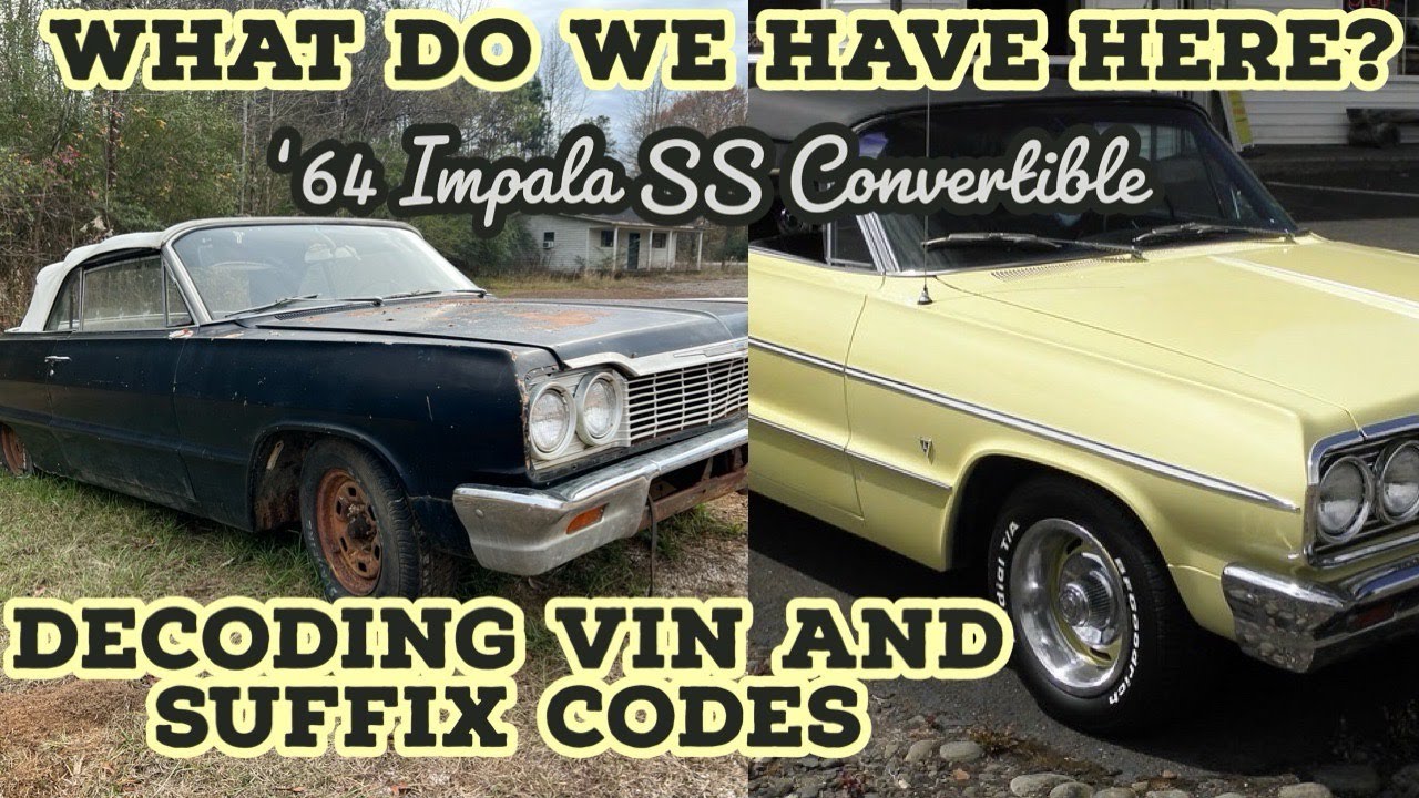 64 Chevy Impala SS Convertible How to decode VIN and Suffix codes