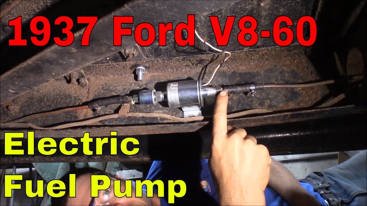 1937 Ford V8-60:  Installing a 6V Electric Fuel Pump