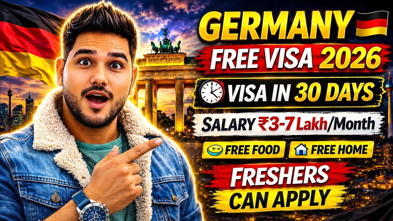 🔥Germany Free Visa 2026 🇩🇪 | Freshers Can Apply | Visa in 30 Days full process 