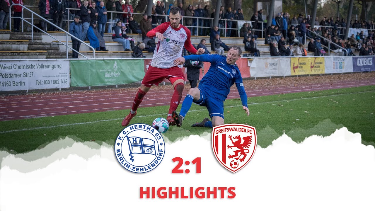 HIGHLIGHTS | FC Hertha 03 Zehlendorf - Greifswalder FC | NOFV-Oberliga Nord, Saison 21/22