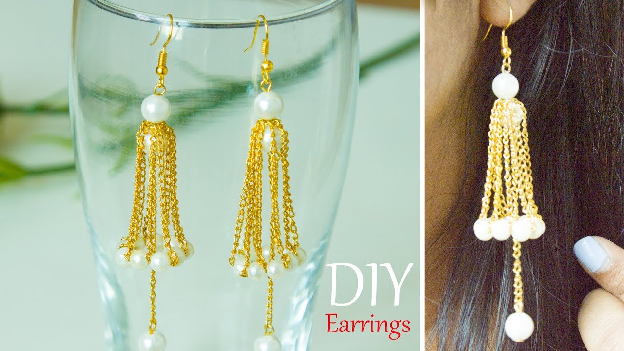 How to make Golden earrings | designer jewelry | earrings design |Beads art\vineeta mishra