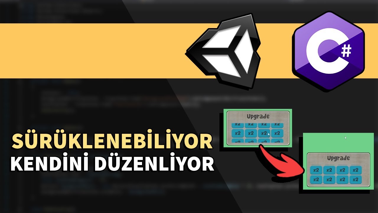 SÜRÜKLENEBİLEN VE KENDİNİ İÇERİĞİNE GÖRE DÜZENLEYEN UI EKRANI | Yeni Başlayanlar İçin Unity 2D 3D C#