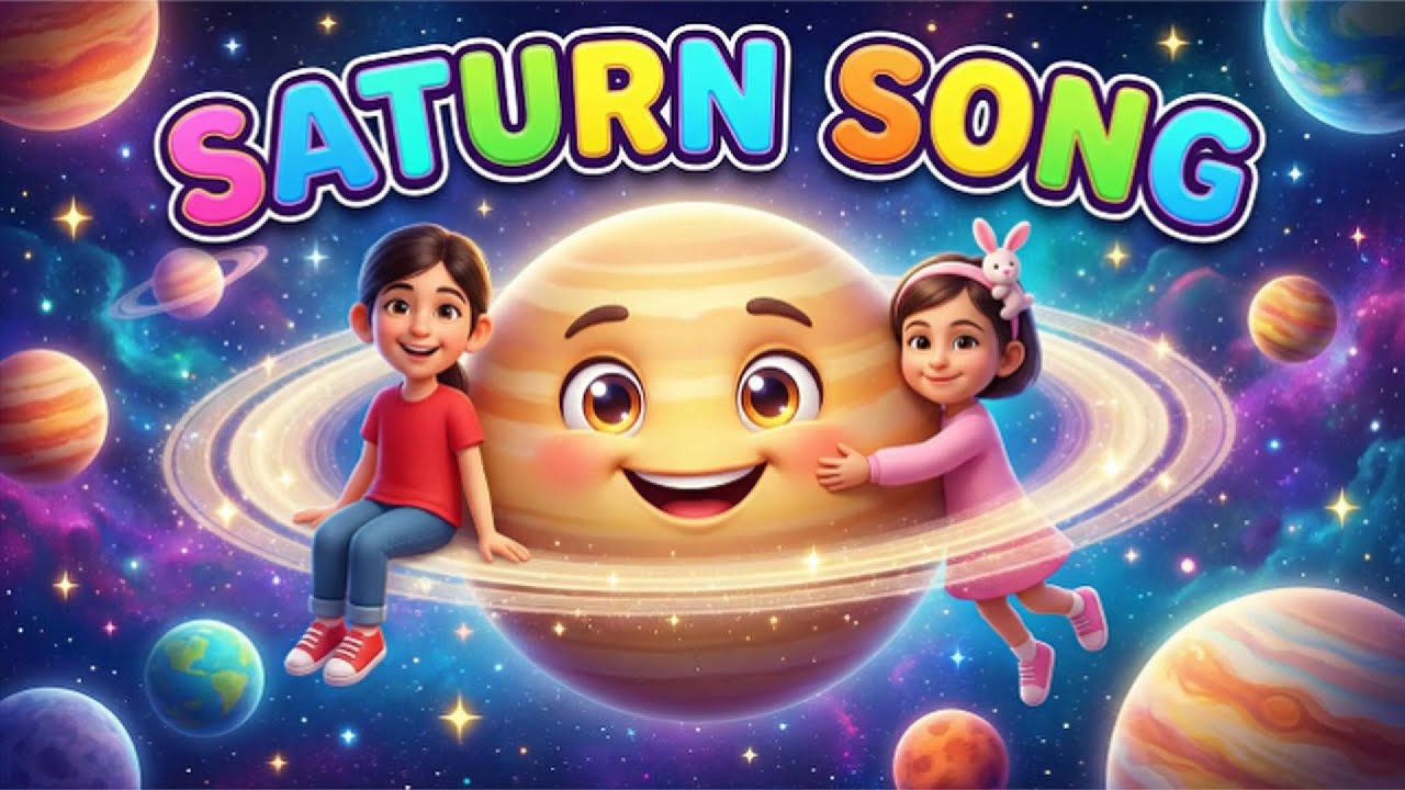 Saturn Song 🪐 | The Ringed Planet | Fun Space Song for Kids