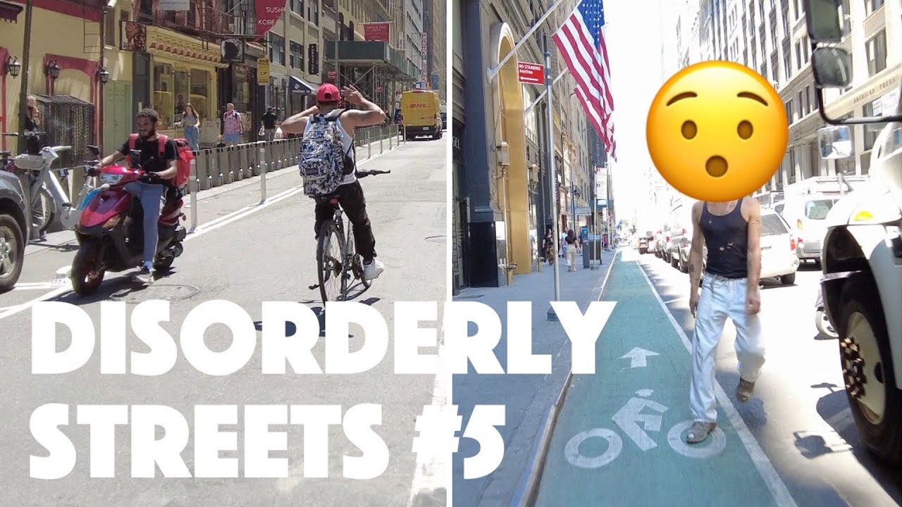 NYC Cycling - Disorderly Streets Compilation 5 (Close Calls, Jaywalking, Traffic, Speeding)
